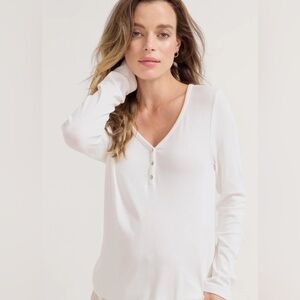 Hatch Maternity — The Softest Rib Relaxed Nursing Henley
